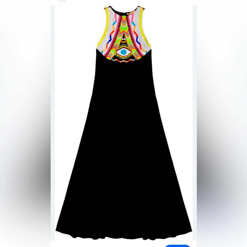 Mara Hoffman Embroidered & beaded Boho Maxi Dress great condition